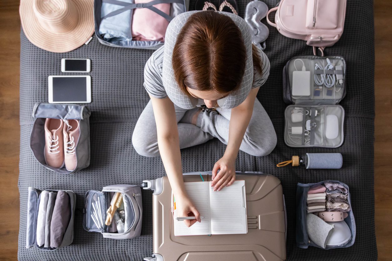 Cropped View Of Girl Packing Suitcase With Free Stock Photo and