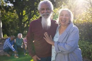 happy couple retired in canada