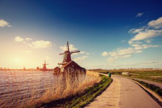 dutch windmills in the Netherlands