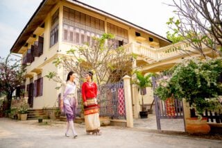 two young asian women in thailand