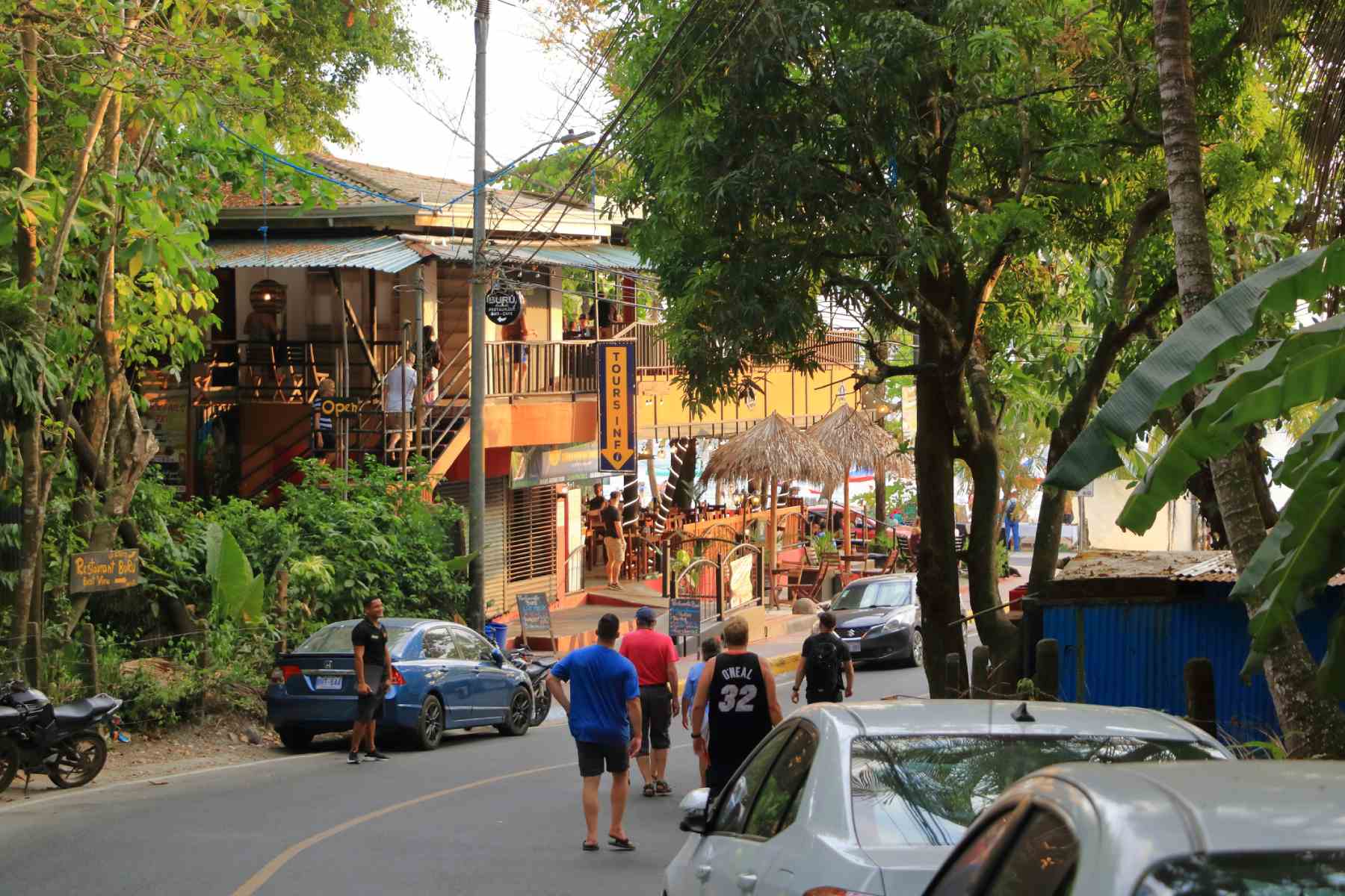 a road leading to the gate of National Park Manuel Antonio, one of the best places to live in Costa Rica