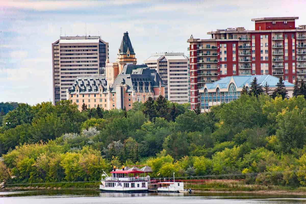 Saskatoon cityscape in early fall, one of the best places to live in Canada