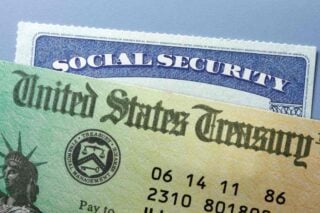 U.S. Treasury Check and Social Security Card