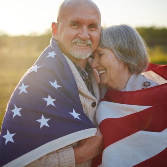 aged couple who retired in the USA with retirement visas