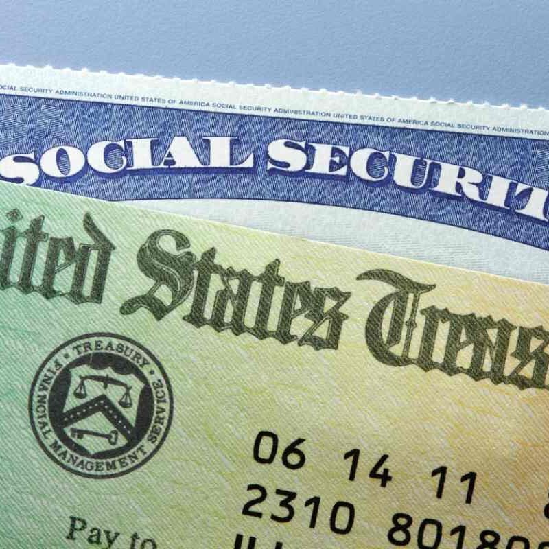 U.S. Treasury Check and Social Security Card